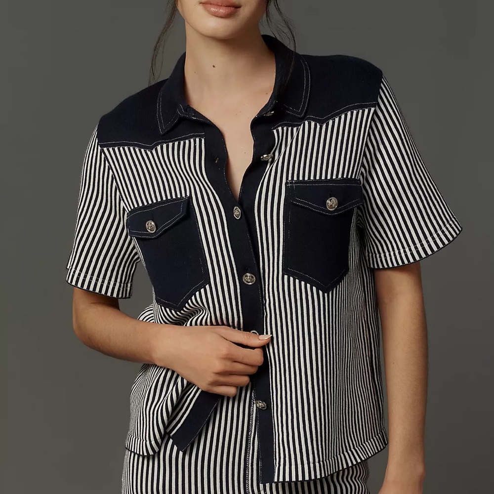 NWT Size XL - Happy Sheep 100% Cotton Denim Button down Sweater (NWT US$ 360)